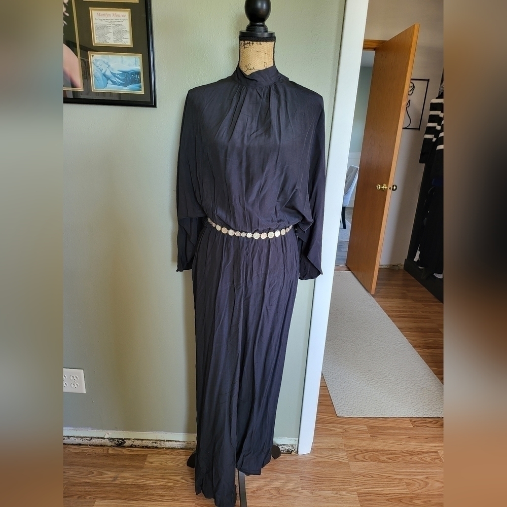 Boutique Mock Neck batwing jumpsuit NWOT